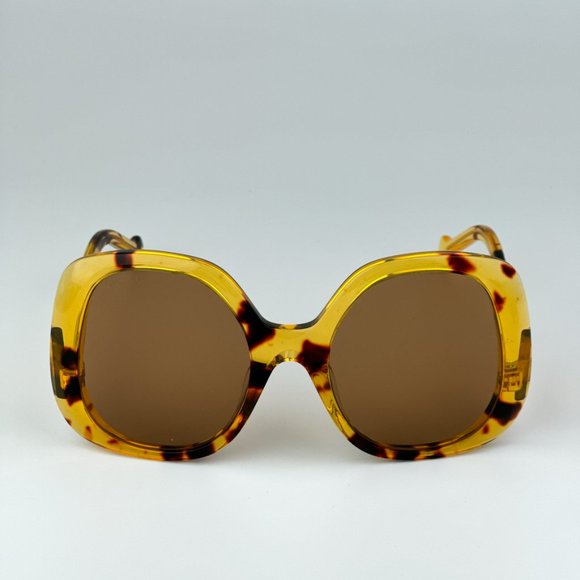 Gucci GG1235S 002 BRAND NEW Sunglasses Havana Brown Butterfly Oversized Women main image 13